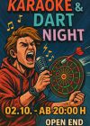 Karaoke & Dart Night am Donnerstag, den 02.10.2025